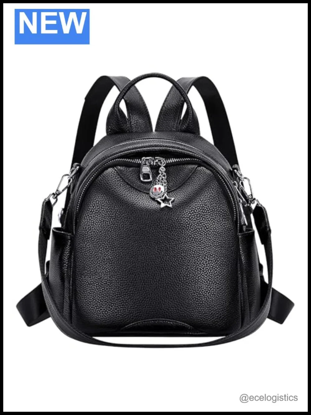Genuine Leather Backpack Purse Women Convertible Shoulder Handbag Work Daypack